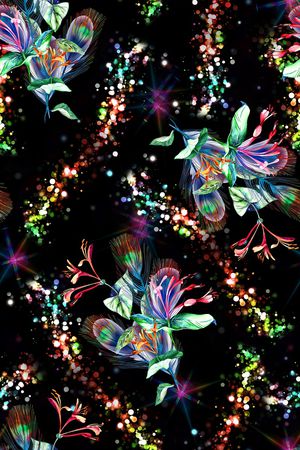 花卉印花华亿平台图片