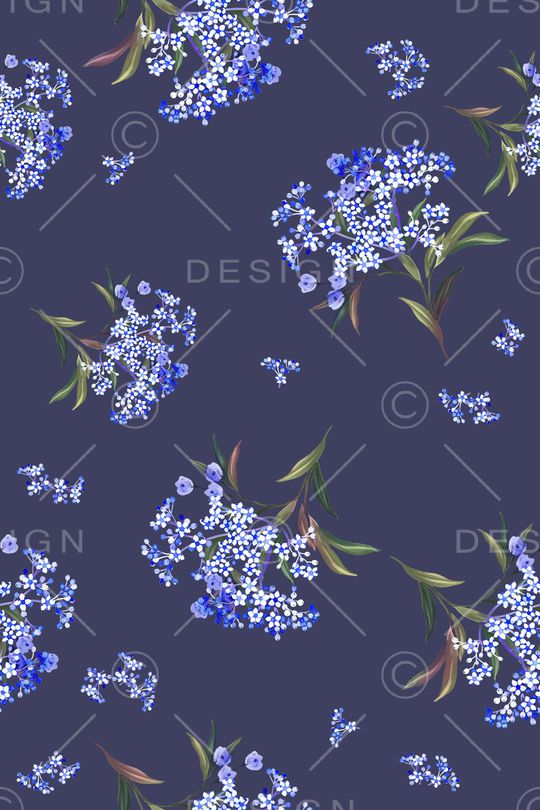 清爽底花卉印花华亿平台图片