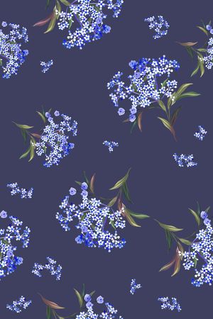 清爽底花卉印花华亿平台图片