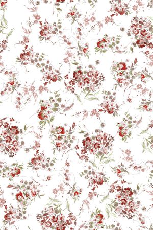 清爽底花卉印花华亿平台图片