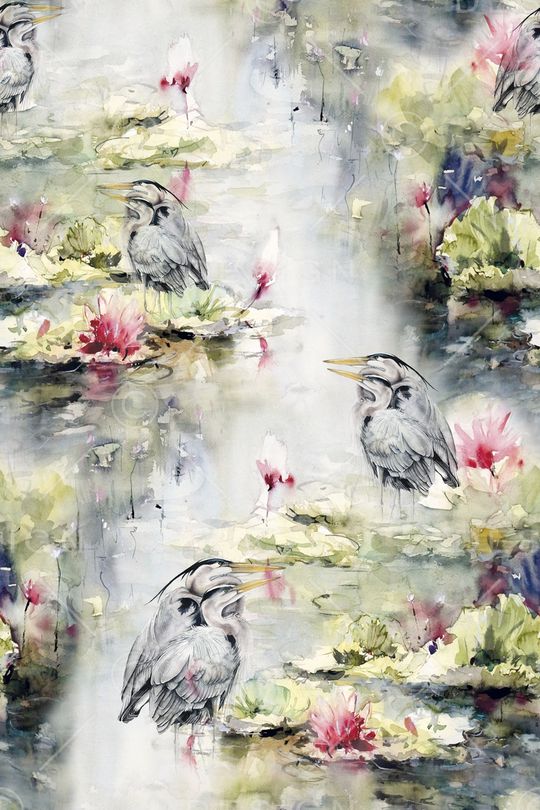 荷花印花华亿平台图片