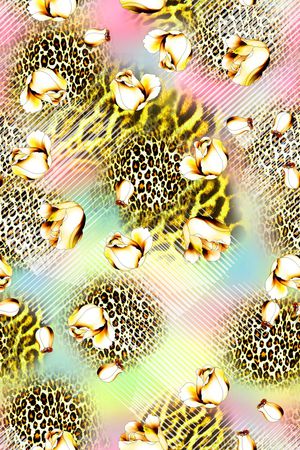 动物纹印花华亿平台图片