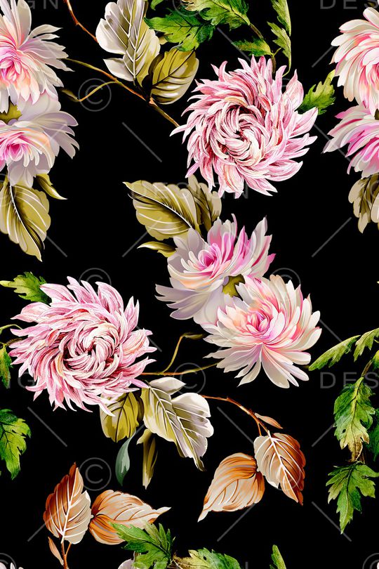 抽象花卉印花华亿平台图片