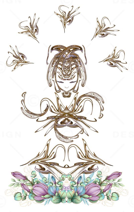 抽象花卉印花华亿平台图片