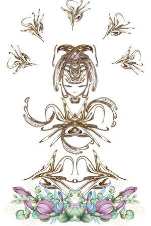 抽象花卉印花华亿平台图片