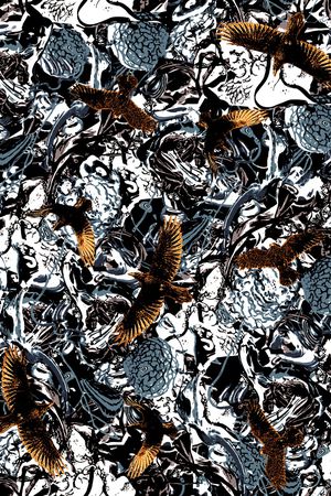 复古印花华亿平台图片