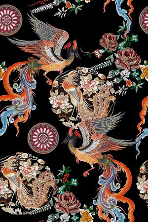 仙鹤印花华亿平台图片