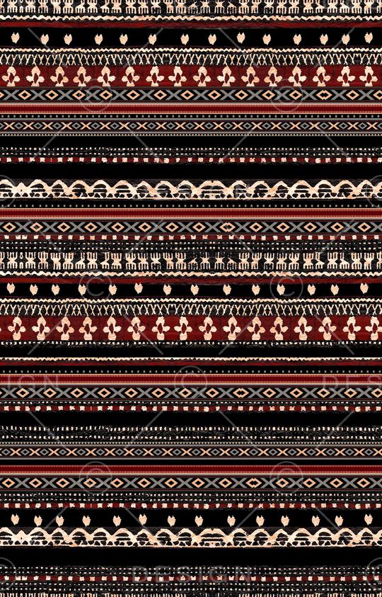 黑底花卉印花华亿平台图片