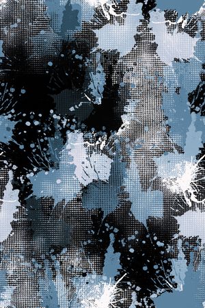 抽象男装印花华亿平台图片