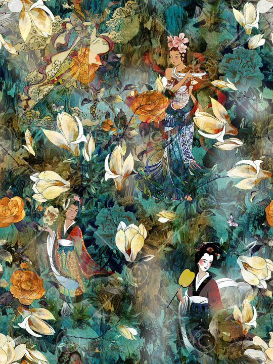 兰花印花华亿平台图片