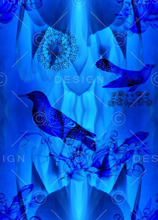 花鸟印花华亿平台图片