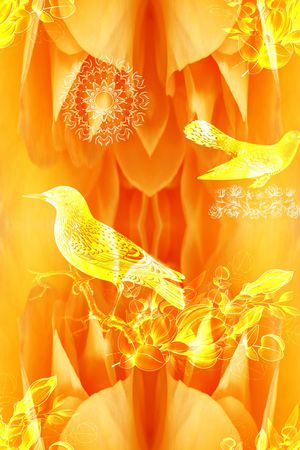 花鸟印花华亿平台图片