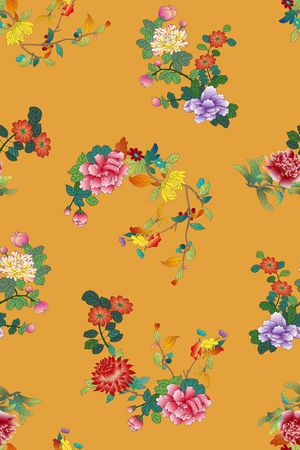 花卉印花华亿平台图片