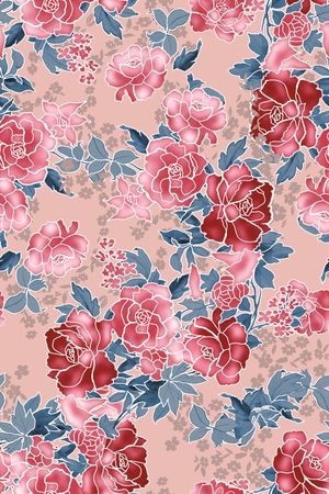 抽象花卉印花华亿平台图片