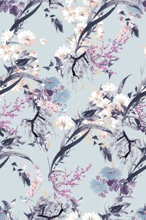 绿植树叶印花华亿平台图片