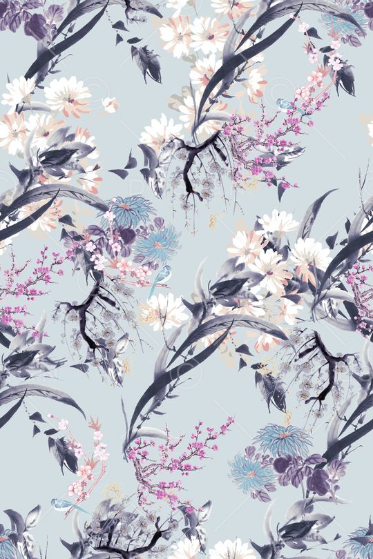 绿植树叶印花华亿平台图片