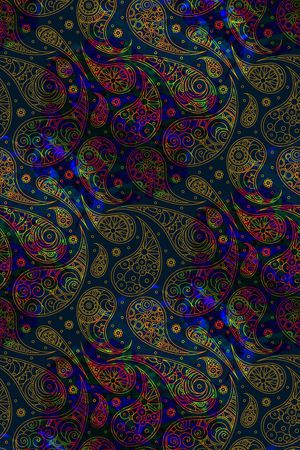 佩斯利印花华亿平台图片