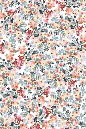 清爽底花卉印花华亿平台图片