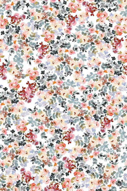 清爽底花卉印花华亿平台图片