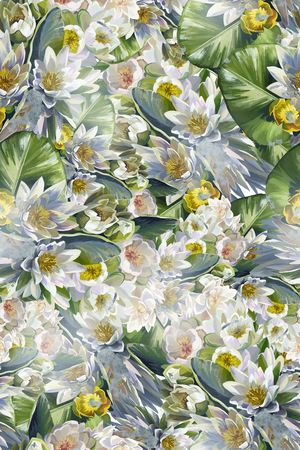 绿植树叶印花华亿平台图片