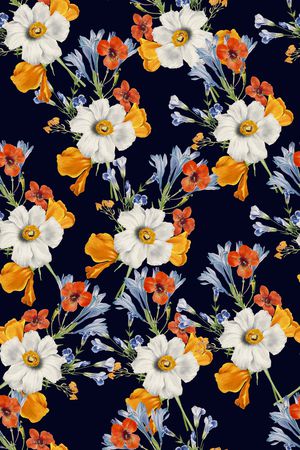 花卉印花华亿平台图片