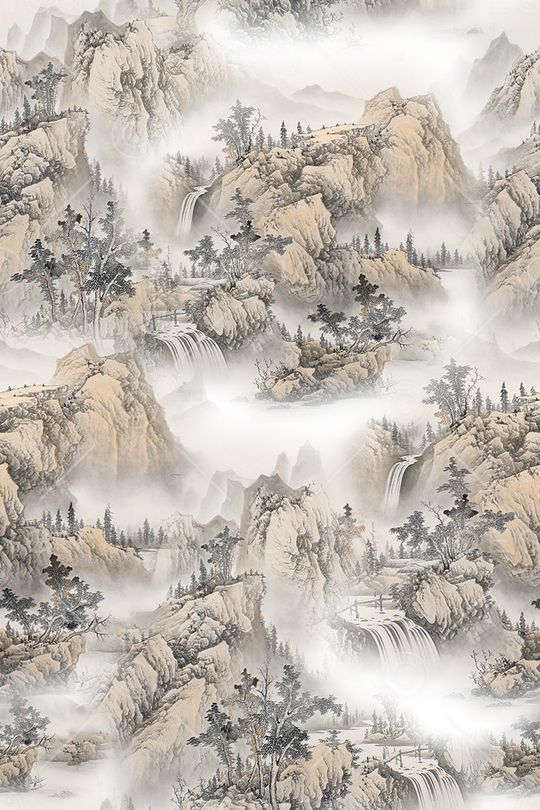 中国风印花华亿平台图片