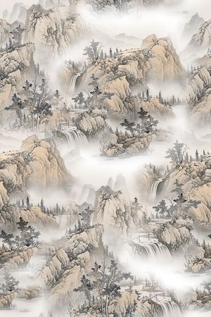 中国风印花华亿平台图片