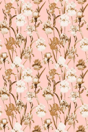 清爽底花卉印花华亿平台图片