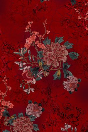 花卉印花华亿平台图片