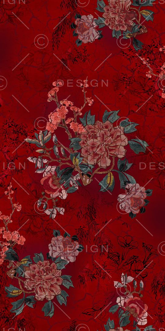 花卉印花华亿平台图片