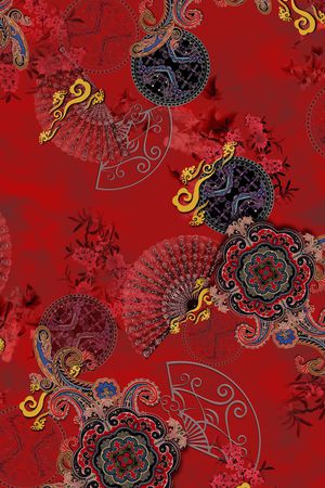 花卉印花华亿平台图片