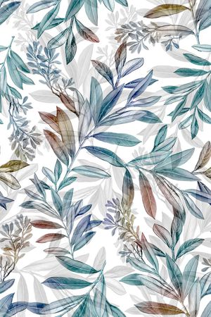 绿植树叶印花华亿平台图片