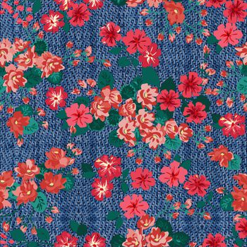 花卉印花华亿平台图片