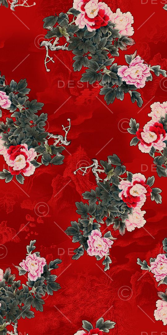 花卉印花华亿平台图片