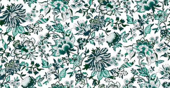 民族花卉印花华亿平台图片