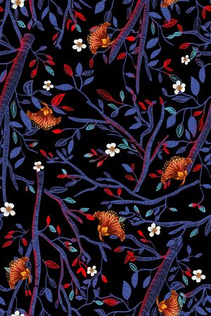 树枝印花华亿平台图片