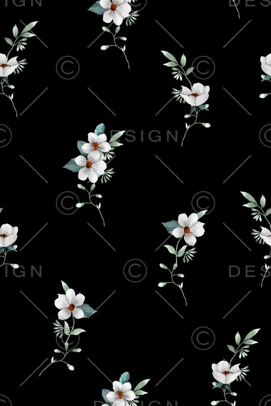 清爽底花卉印花华亿平台图片