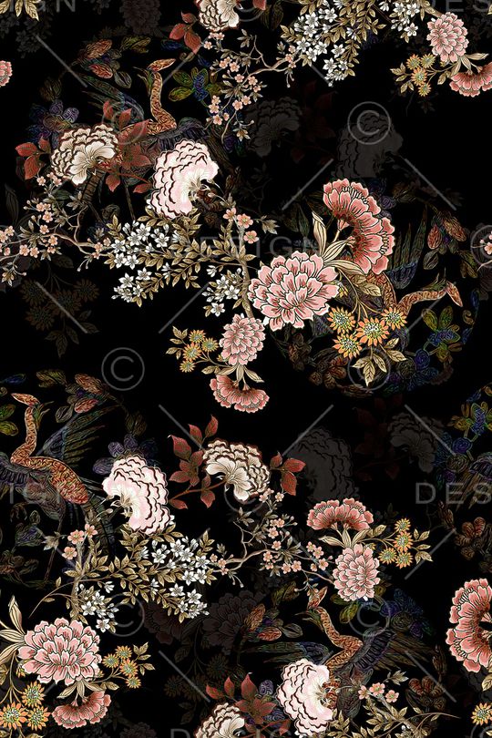 花卉印花华亿平台图片