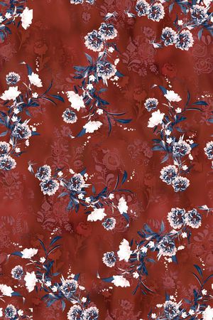 民族花卉印花华亿平台图片