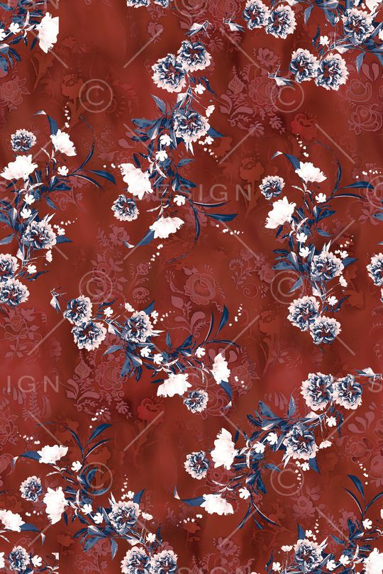 民族花卉印花华亿平台图片