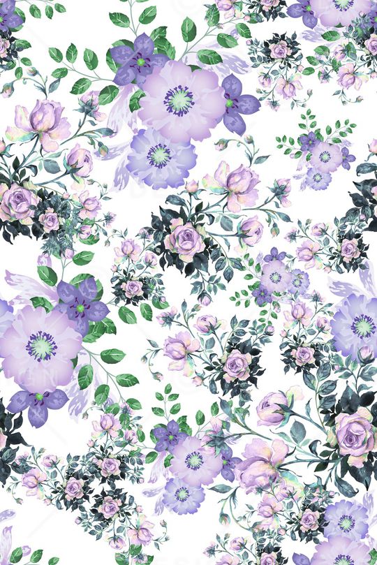 紫色花印花华亿平台图片