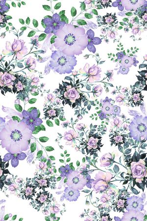 紫色花印花华亿平台图片