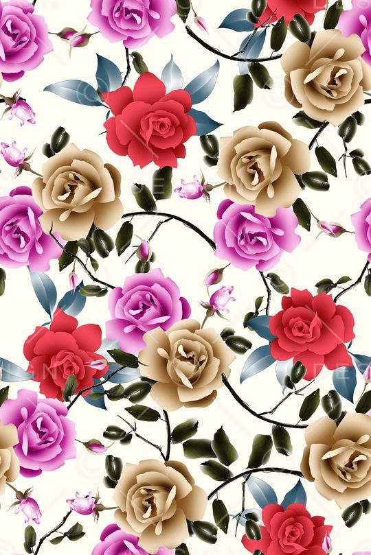 玫瑰花印花华亿平台图片