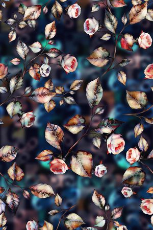 连衣裙印花华亿平台图片