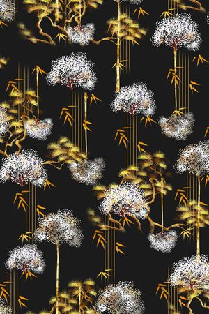 绿植树叶印花华亿平台图片