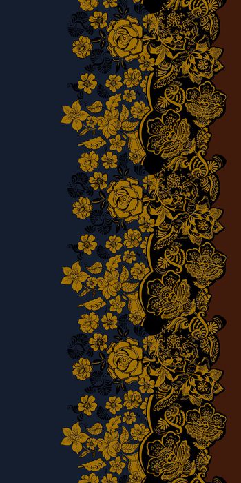 民族花卉印花华亿平台图片