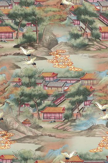 连衣裙印花华亿平台图片