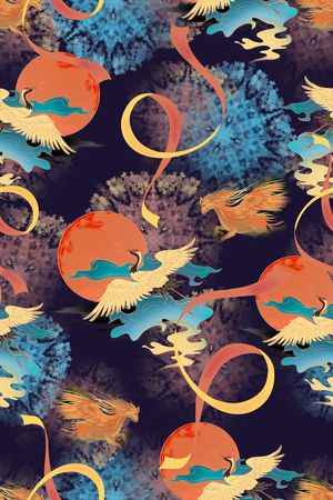 连衣裙印花华亿平台图片