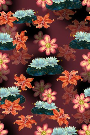 连衣裙印花华亿平台图片