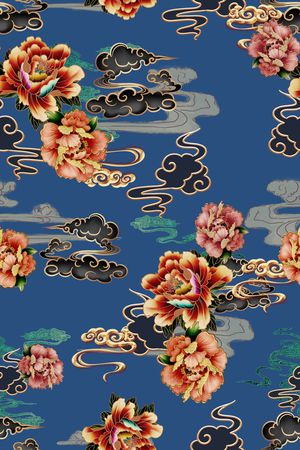 连衣裙印花华亿平台图片